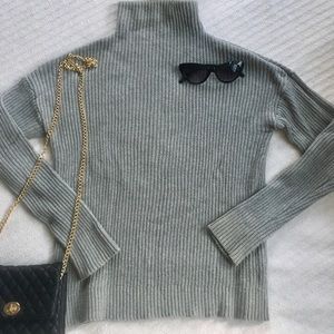 Gray Turtleneck Sweater